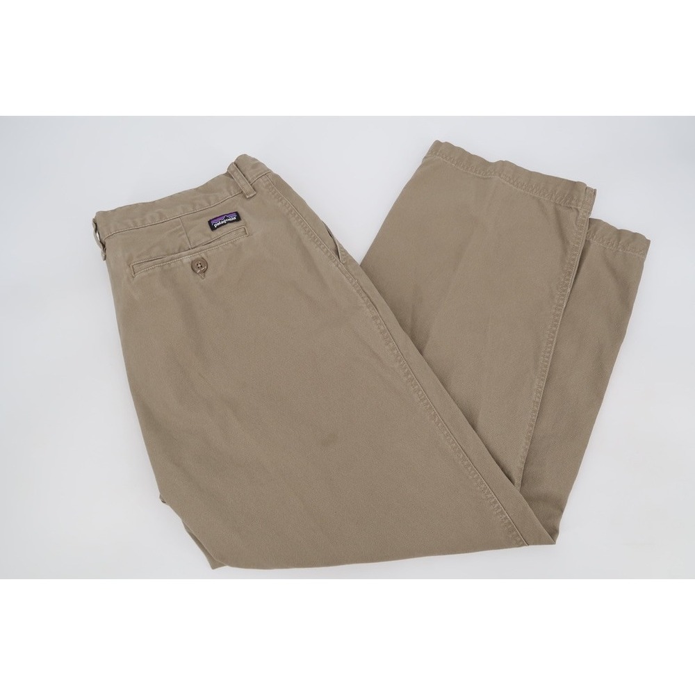 Patagonia Ducks Pants Mens 38 Khaki Tan Organic Cotton 38x28 Trousers 56821